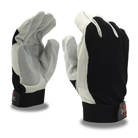 Cordova PIT PRO GOATSKIN DOUBLE PALM, BLACK SPANDEX BACK, KEYSTONE THUMB, HOOK & LOOP CLOSURE - SMALL, 12PK 77973